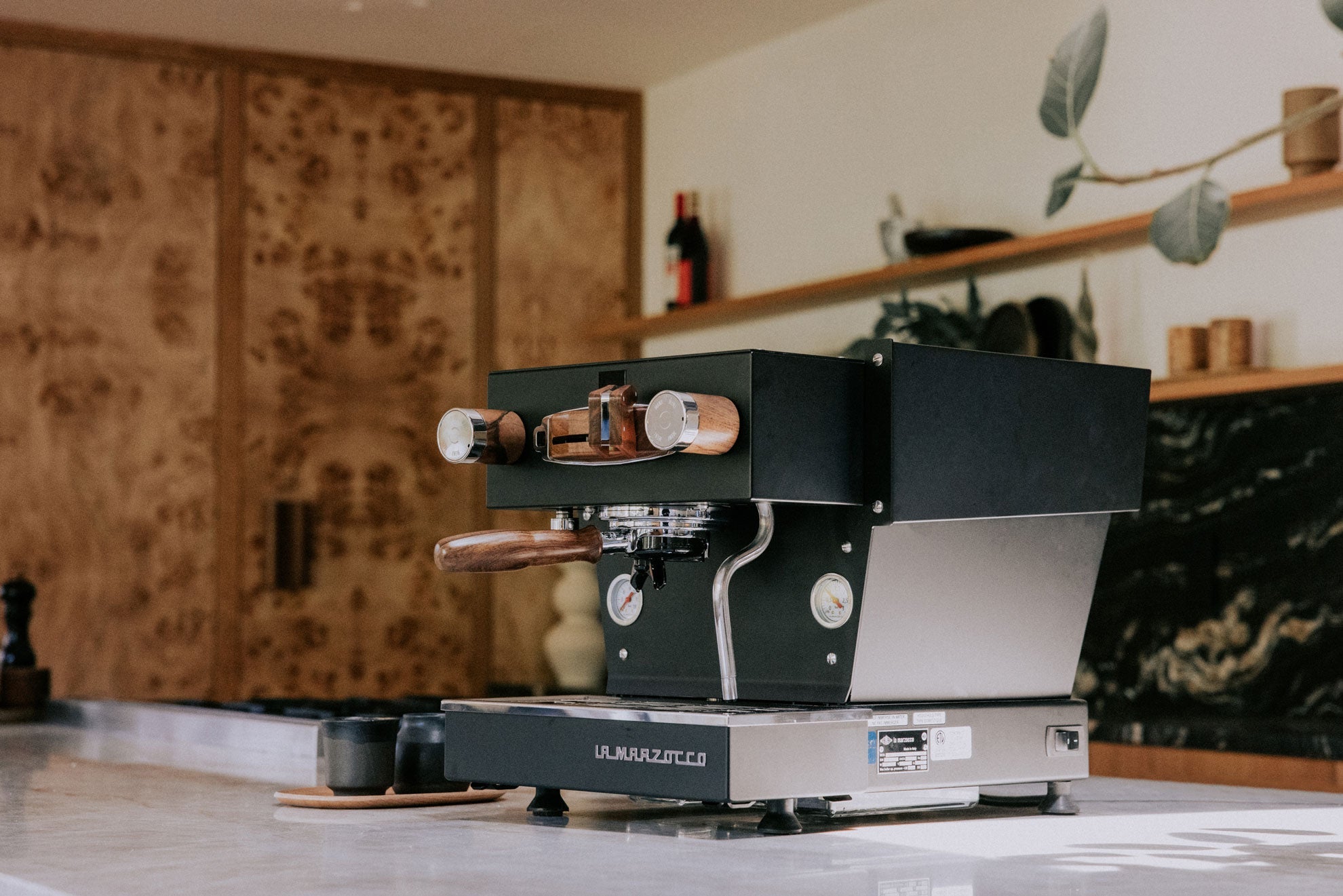 【新品未使用】Marzocco純正 WNボトムレス リネアミニ カスタムキット Linea MiniRWalnut Customization Kit - La Marzocco